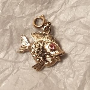 Vintage "Monet" Jewel Eyed Fish Charm